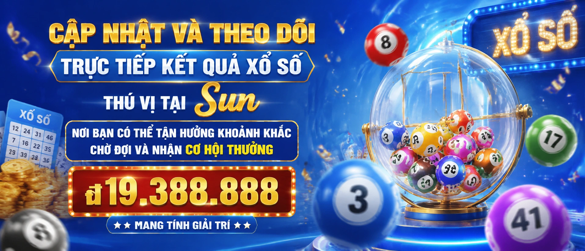 Giao diện Xổ Số Sun trên nền tối, phù hợp tra cứu kết quả và danh mục khu vực